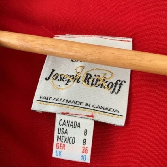 Vintage Joseph Ribkoff red fabric spring jacket US 8 - Picture 5 of 6